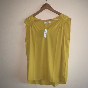 Yellow sleeveless shell blouse. NWT